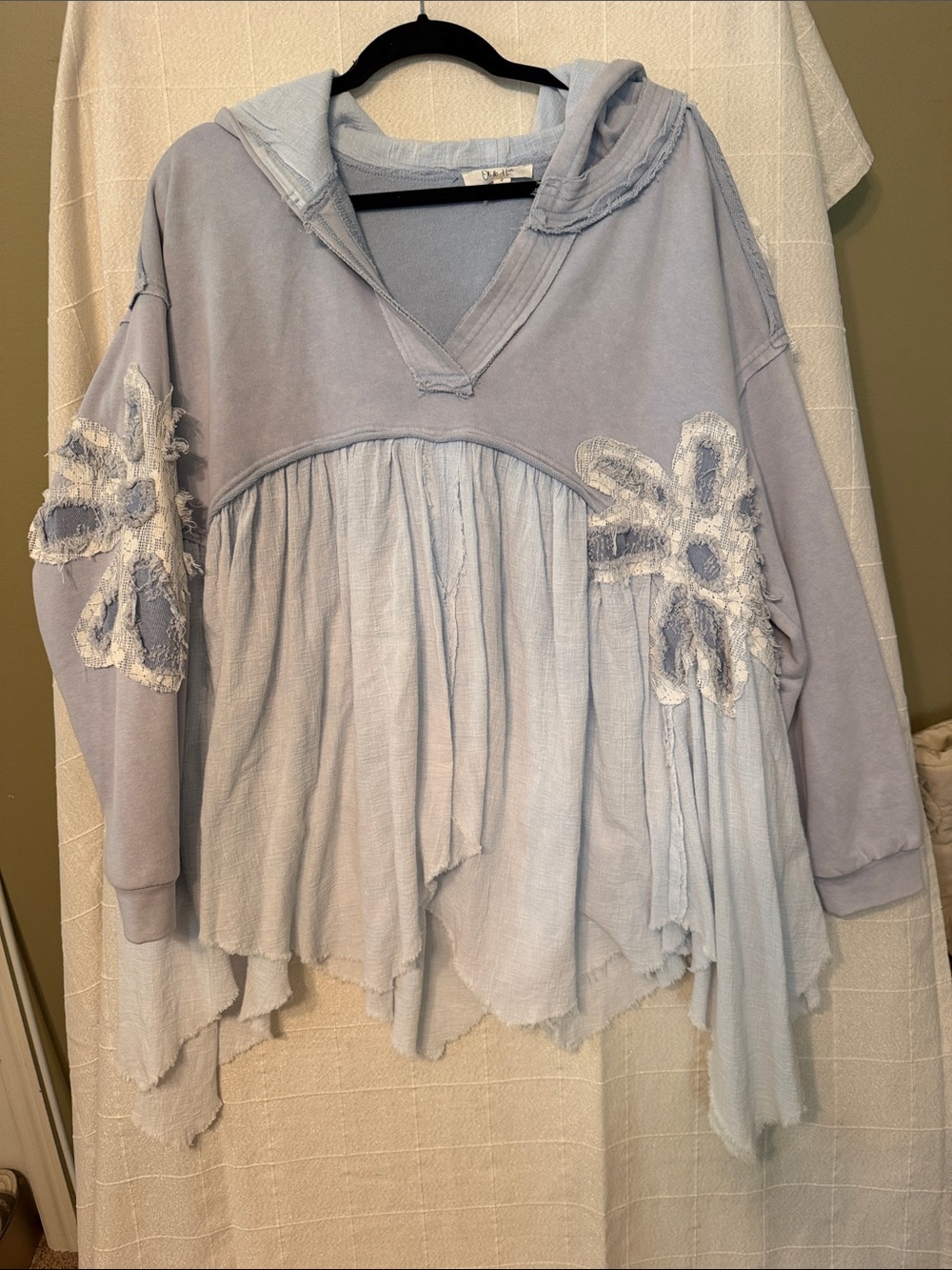 Oli & Hali Pale Blue Lightweight Gauze Top